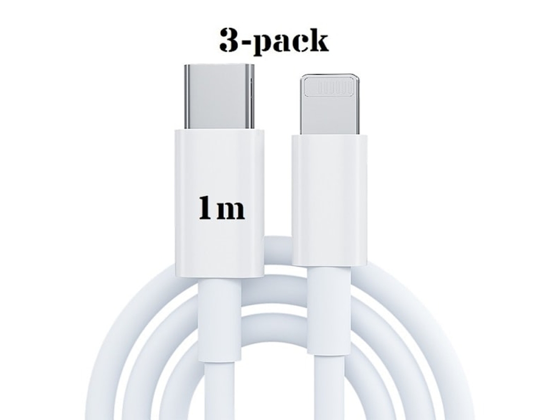 Carregador Pacote com 3 Cabo de Carregamento 20w Usb c Carregador Rápido. 3 Peças AQUAFORGE