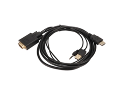 Adaptador Lurelia Cabo Vga, 1920x1080, 1080p, 720p, 1.8 M, Com Áudio, Com Alimentação, Compatível Com Ps3, Preto