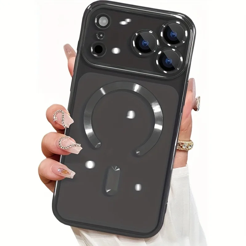 Capa Transparente Eletroplaqueada Magsafe Para Iphone 14 (preta)