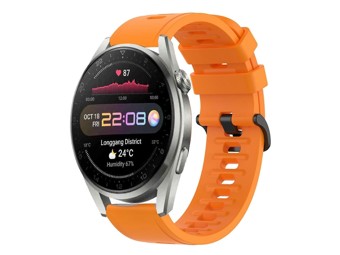 Pulseira De Silicone Macio De Cor Sólida Para Huawei Watch 3 Pro 22mm