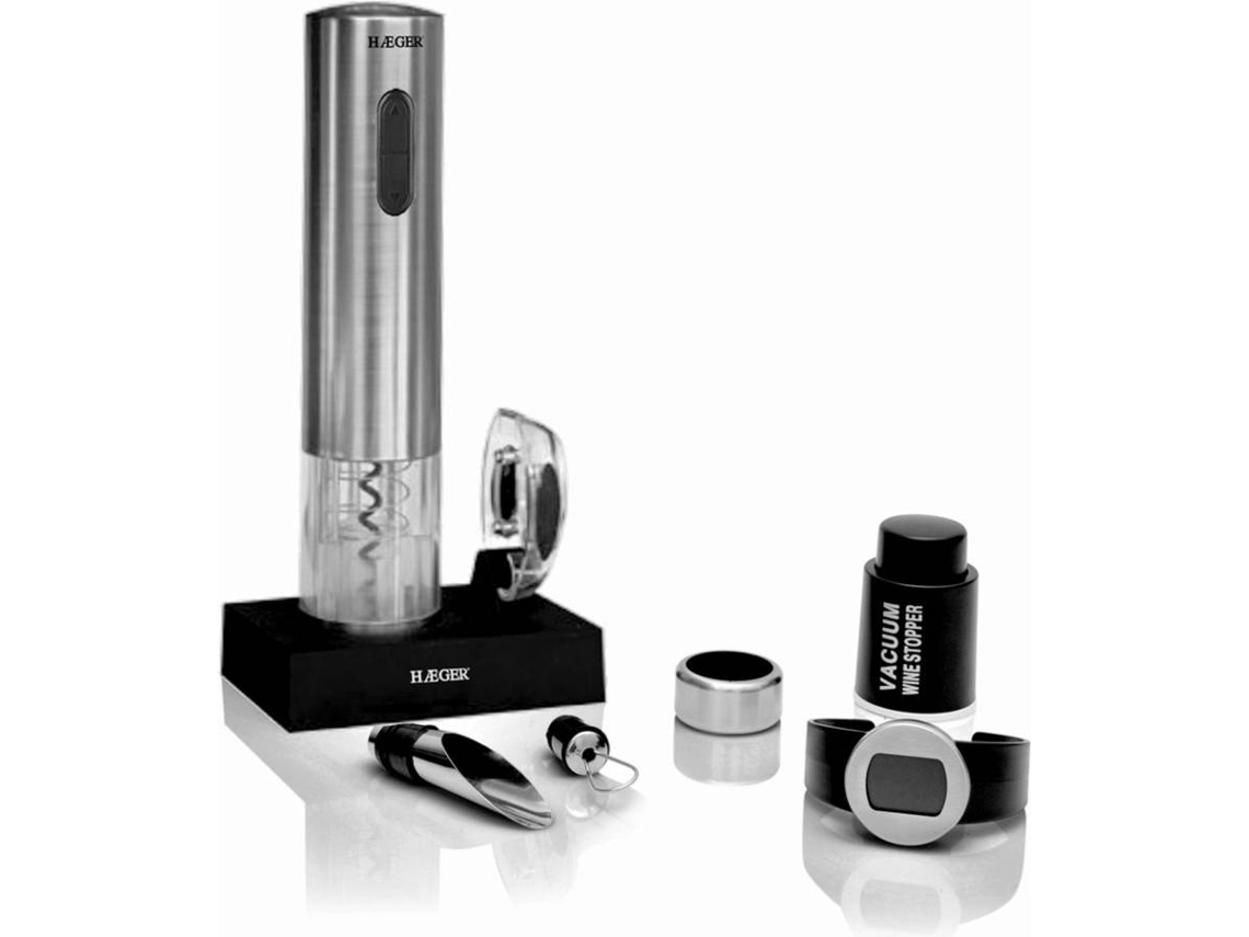 Conjunto de Acessórios para Vinho com Saca-Rolhas HAEGER Lucca Pack