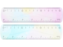 Régua Pvc Flexível, Macia E Durável De 15cm Da Nolitoy, Em Duas Peças, Com Design Colorido, Ideal Para Estudantes E