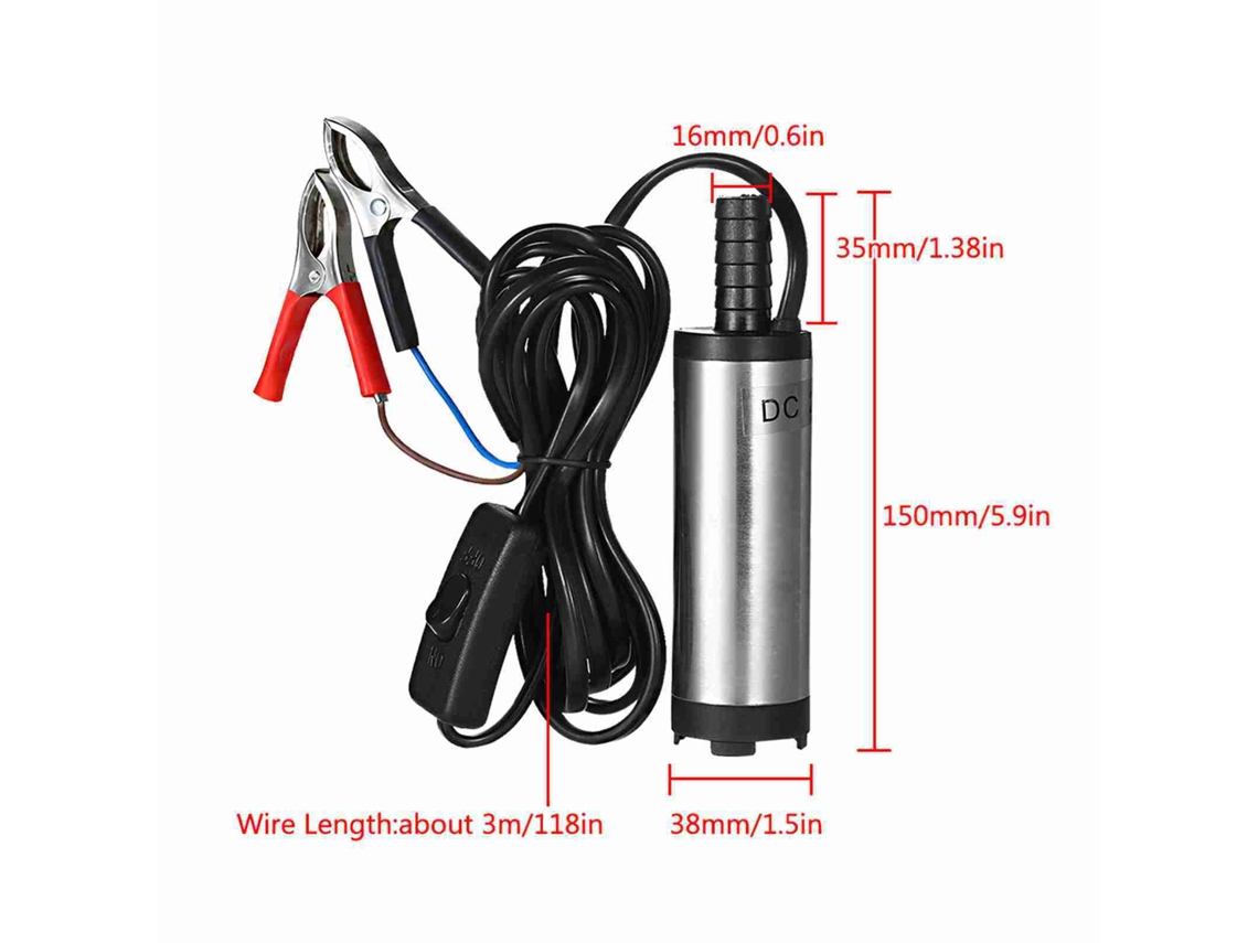 Bomba Submersível Dc 12v/24v Laxiscreed Para Transporte De Água E Diesel