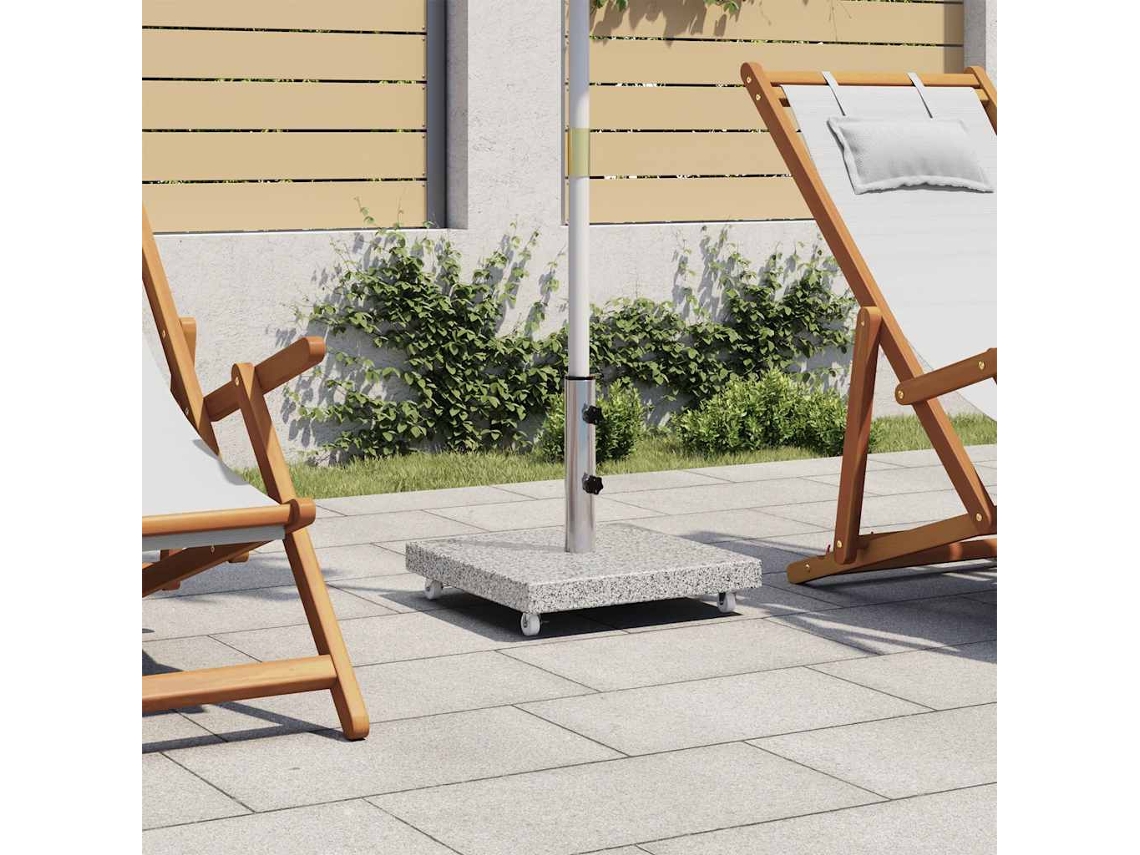 Vidaxl Base De Guarda-sol Quadrada Granito 30 Kg Cinzento