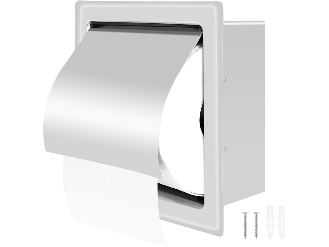Porta Papel Higiênico Embutido, Suporte De Papel Higiênico De Parede Em Aço Inoxidável, Suporte De P Gokoco