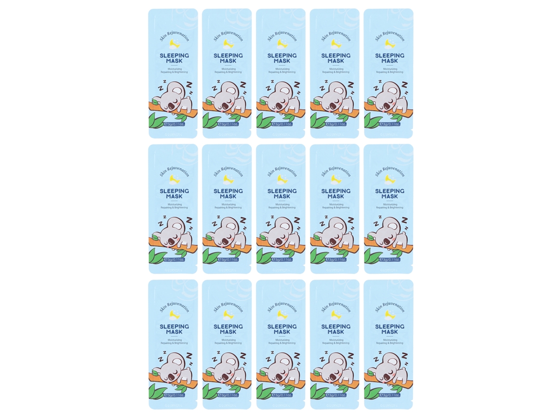 15pcs Mascarilla Facial De Dormir Hidratante Hidrata Brilla Nutre Piel 3g