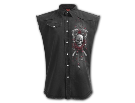 Colete Dotd Bikers  SPIRAL (XXL - Tecido - Preto)