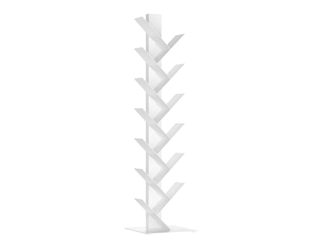 Estante Para Livros Eksjö Forma De Árvore Aço 150x39x39 Cm Branco [EN.CASA]