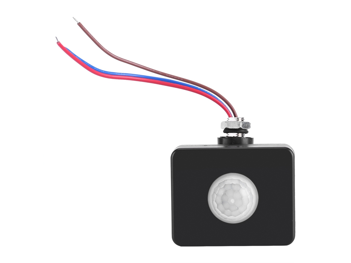 Sensor de Movimento Pir para Iluminação Externa/interna com Detecção 3 12m Ip54 Preto | S/MARCA
