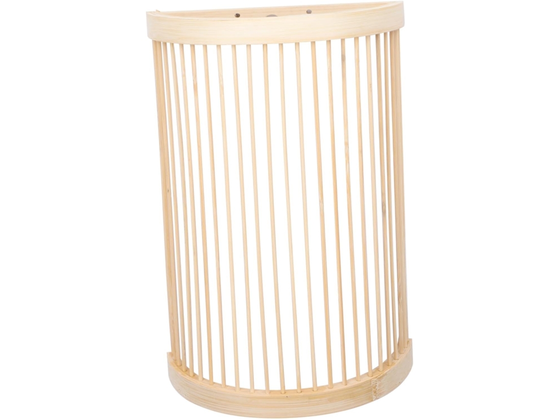 Luminária de Parede em Bambu Natural Trançado, Tamanho Compacto, Feita À Mão, para Interiores, Decoração. SFUSHOS