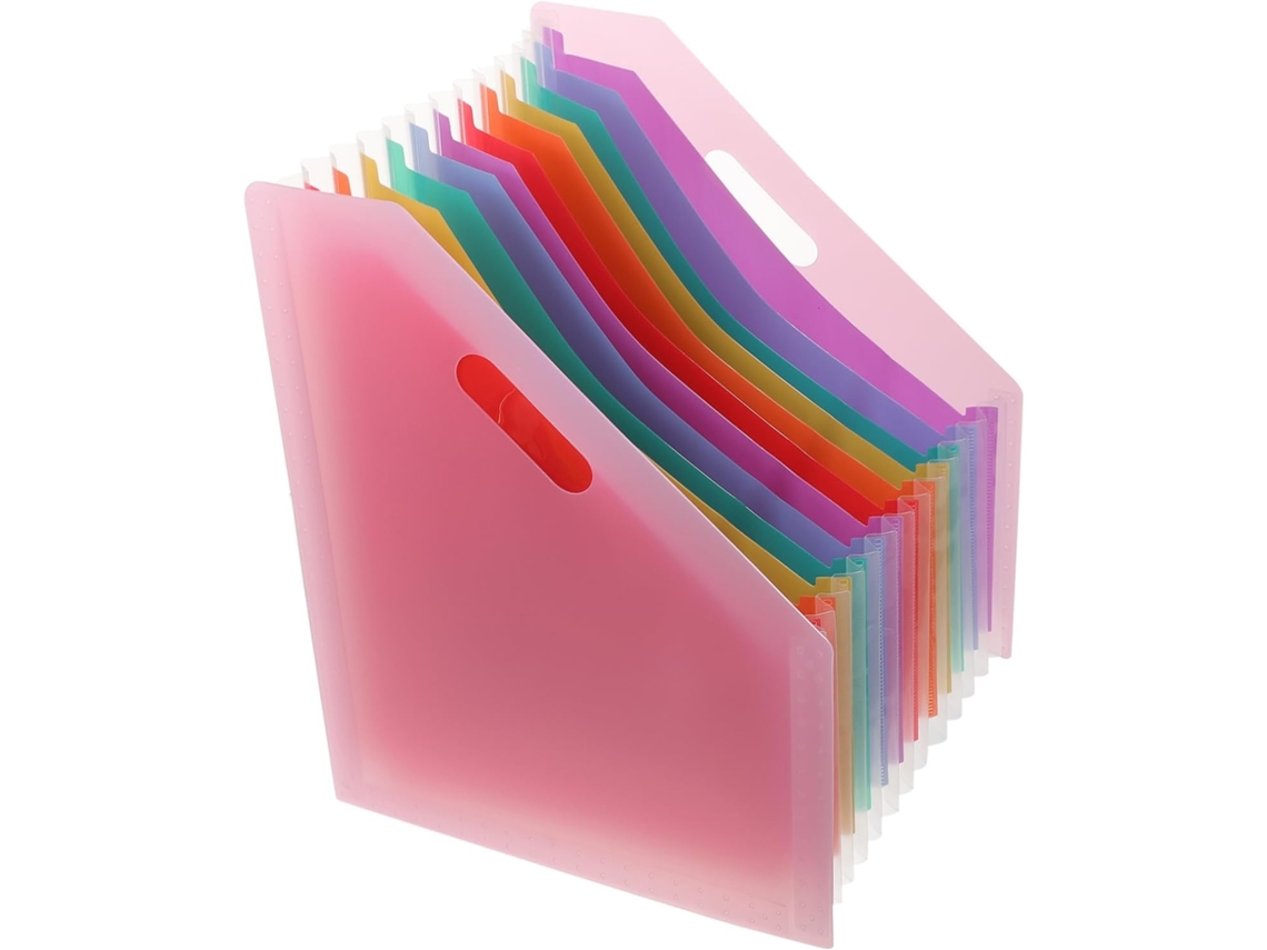 Organizador De Pastas De Mesa Expansível De Grande Capacidade Para Documentos, Escritório, Casa E Es Gokoco