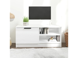 Vidaxl Móvel para Tv 80x35x36,5 Cm Madeira Processada Branco Brilhante