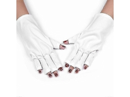 Pair Uv Protection Fingerless Gloves For Hands With Led Gel Nail Polish Curing Lamp Man Icure Tool Short, GOKOCO