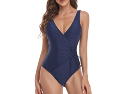 Maiô Encantador Feminino com Cinto Ajustável Roxo azulado S