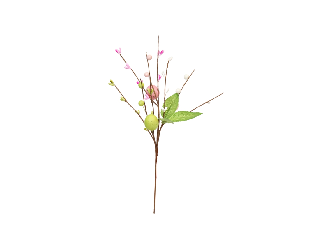 Laxiscreed Ovo De Páscoa De 31cm Com Frutas Em Espuma, Pedra Em Pó E Textil Decorativo
