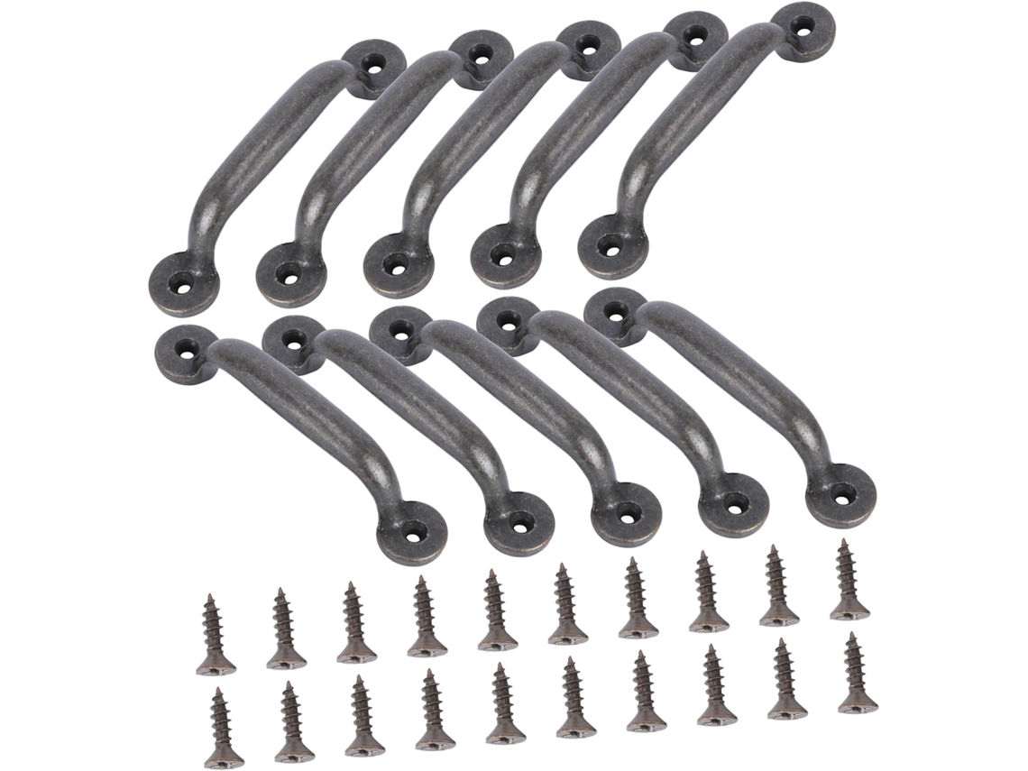 Uonlytech Conjunto De 10-puxadores Porta Retrô, Alças Sólidas, Parafusos Para Armários De Cozinha E Móveis