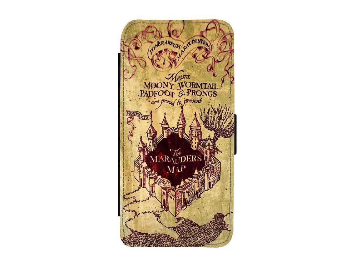 Capa Flip Para Iphone 17 Pro Max Com O Mapa Do Maroto De Harry Potter
