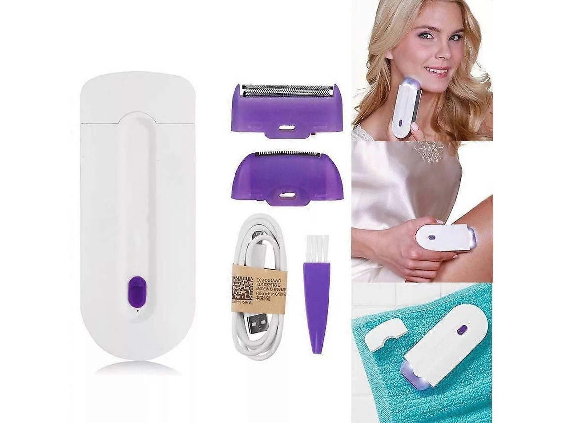 Depilador A Laser Silky Smooth Hair Eraser, Ferramenta Indolor Para Remoção De Pelos, Depilador Facial Recarregável A Laser Para Mulheres, Remove