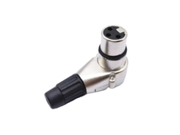 Conjunto de 10 conectores XLR de 3 pinos, em ângulo reto, macho 90°, para microfones e cabos AQUAFORGE