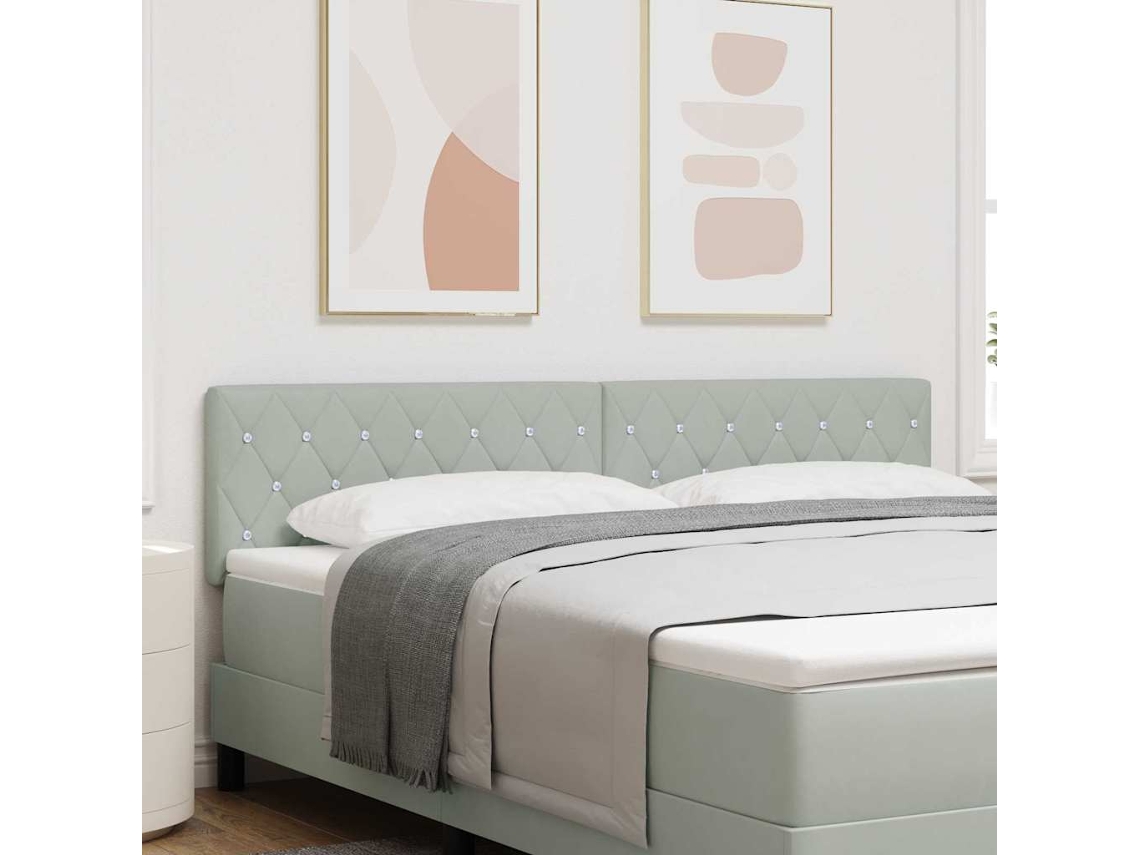 Vidaxl Cabeceira Cinzento-claro 180 Cm Veludo