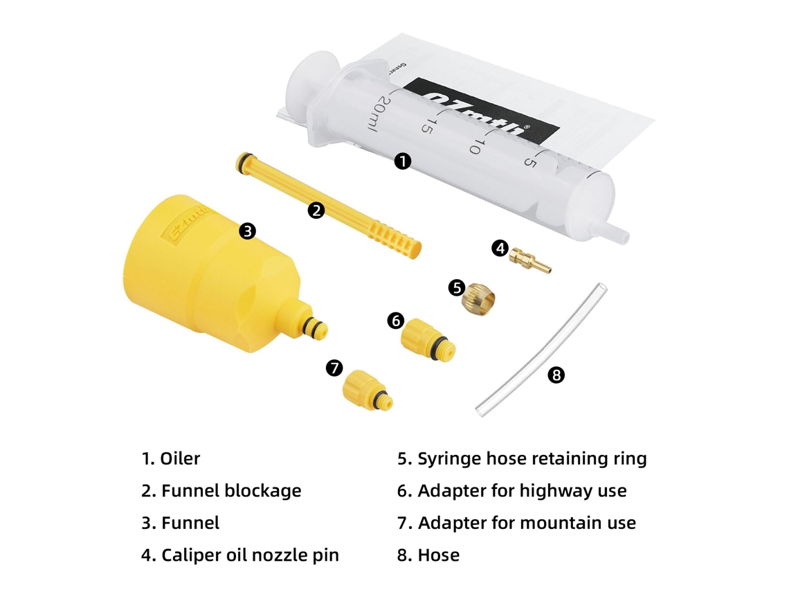 Kit de Sangramento para Freios a Disco Hidráulico de Bicicleta Mtb Rodovia com Óleo Mineral Ferramenta Profissional | S/MARCA