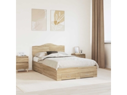 Vidaxl Estrutura Da Cama Com Gaveta Carvalho Sonoma 120 X 200 Cm