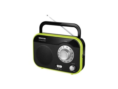 Rádio Portátil Sencor Srd 210 Gn Analógico Am/fm Bateria 2 X Tipo C