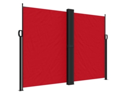 Retractable Side Awning, Retractable Side Awnings Vidaxl Vermelho Poliéster (180 X 1000 Cm)