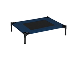 Cama de Cachorro Elevada para Gatos com Estrutura de Aço 76x61x18 cm Azul S/MARCA