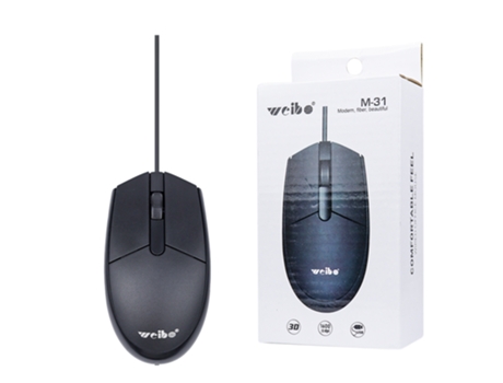 Rato com Fios WEIBO M-31 Preto