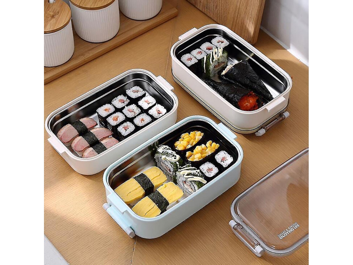 Caixa De Micro Ondas De Madeira Japonesa Bento Box 2 Camadas Recipiente De Armazenamento Novo Aquaforge