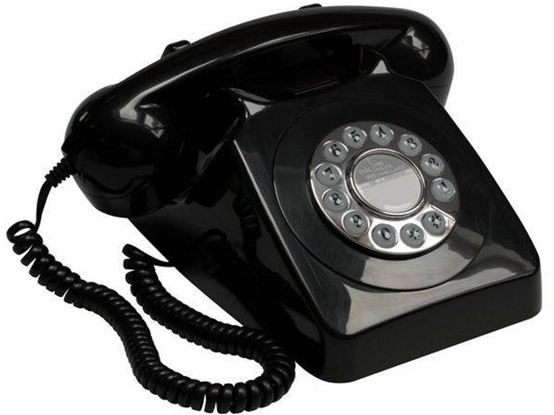 Telefone GPO RETRO 746 Com Fio Preto