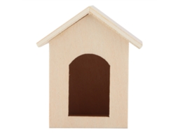 Primerox casinha para Cães em Madeira Miniatura 1:12 para Bonecas Acessório de Brinquedo