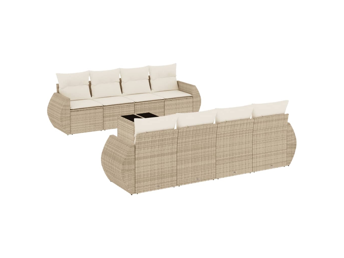 Garden Sofa Set, Garden Sofa Sets Vidaxl Bege Rattan / Vime (n/a)
