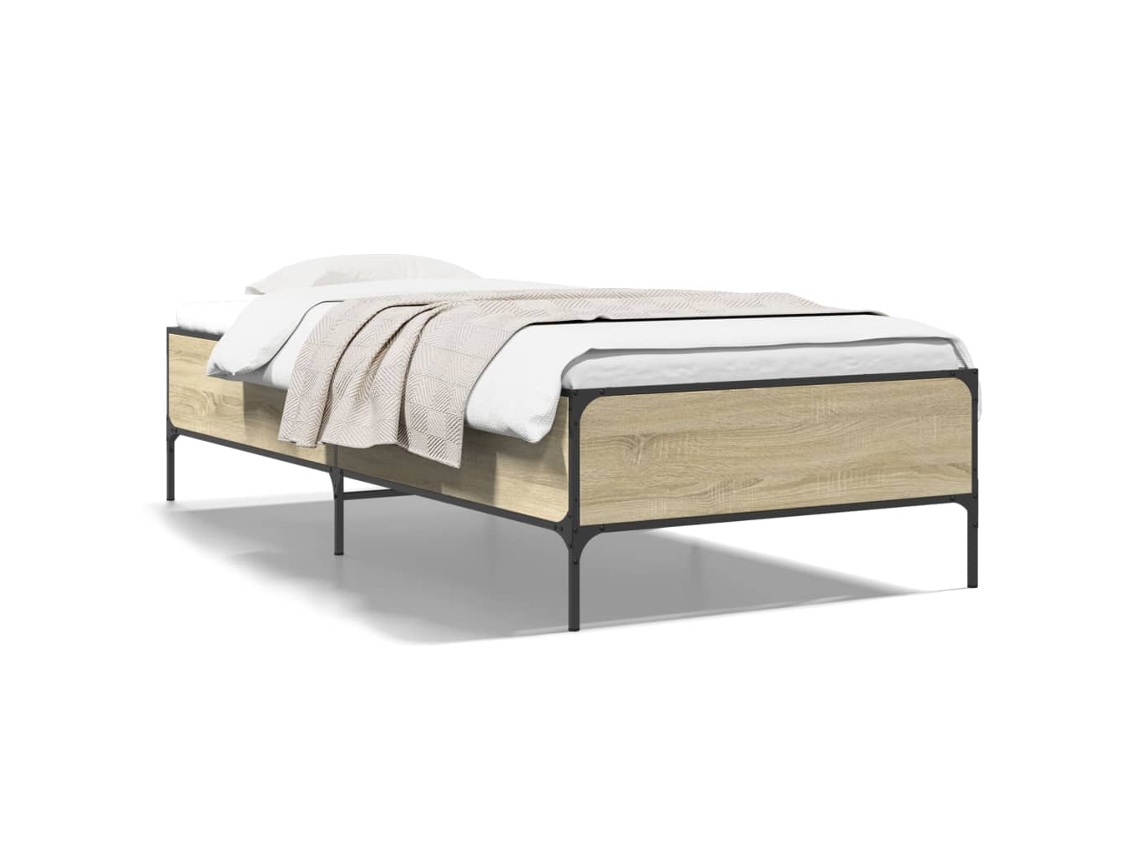 Bed Frame, Bed Frames Vidaxl Marrom Madeira Processada (75 X 190 Cm)