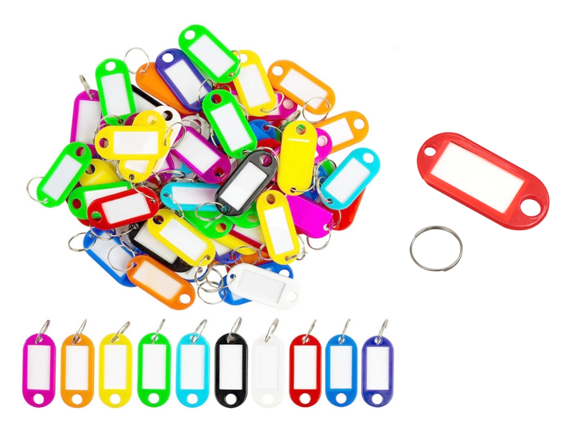 Pack De Porta-chaves Com 100 Peças Cores Mix