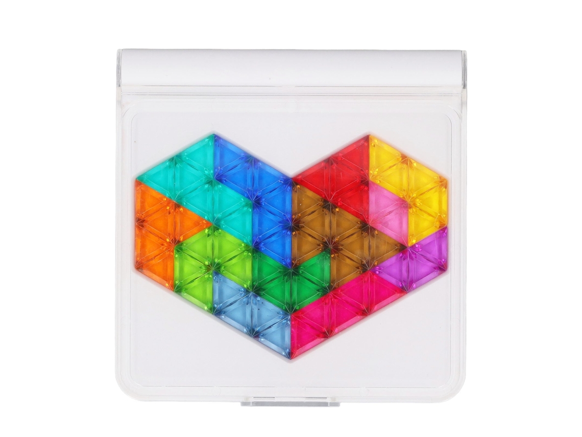 Primerox quebra cabeça Tangram Plástico para Crianças Jogo Educativo Tabuleiro Forma Coração
