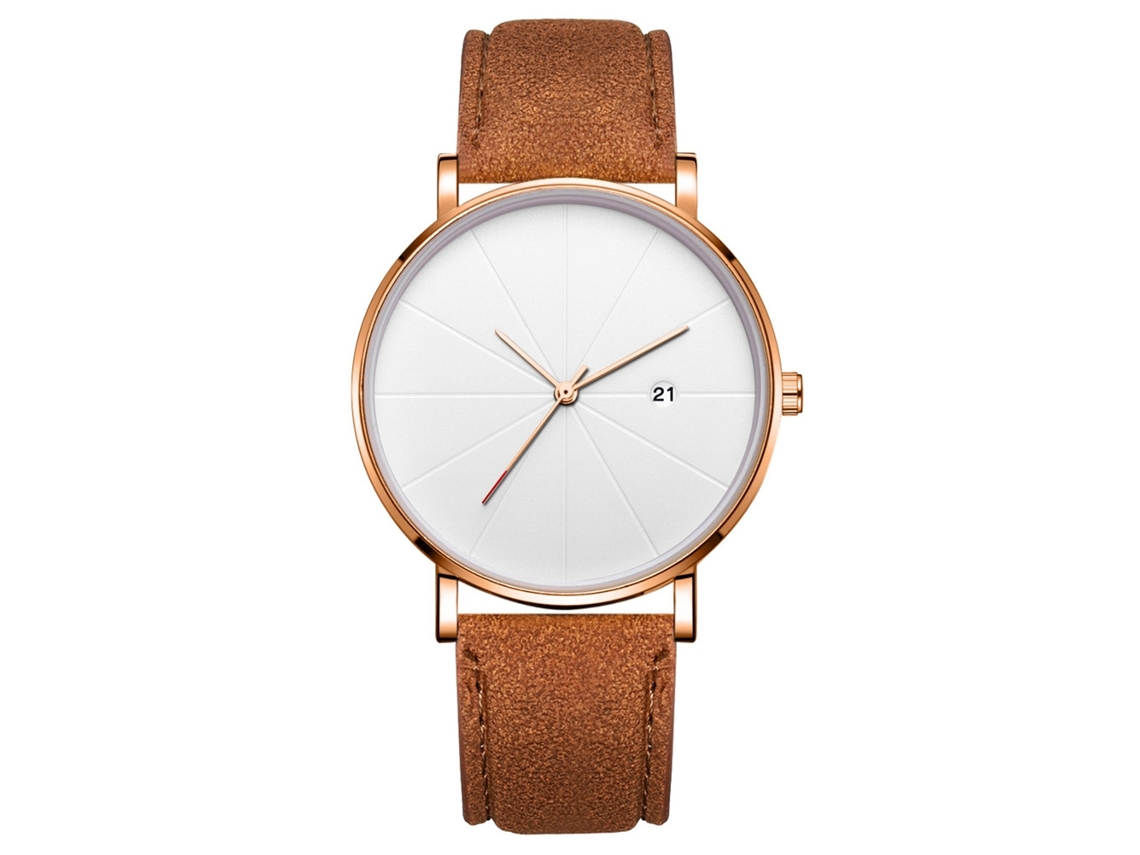 Reloj Analógico De Cuarzo Con Dial Redondo Moda Simple Accesorio De Joyería