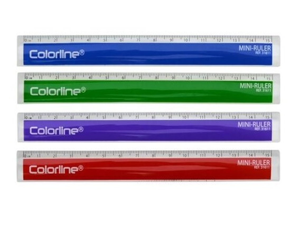 Régua Colorida 15 Cm 1 Unidade Aleatória