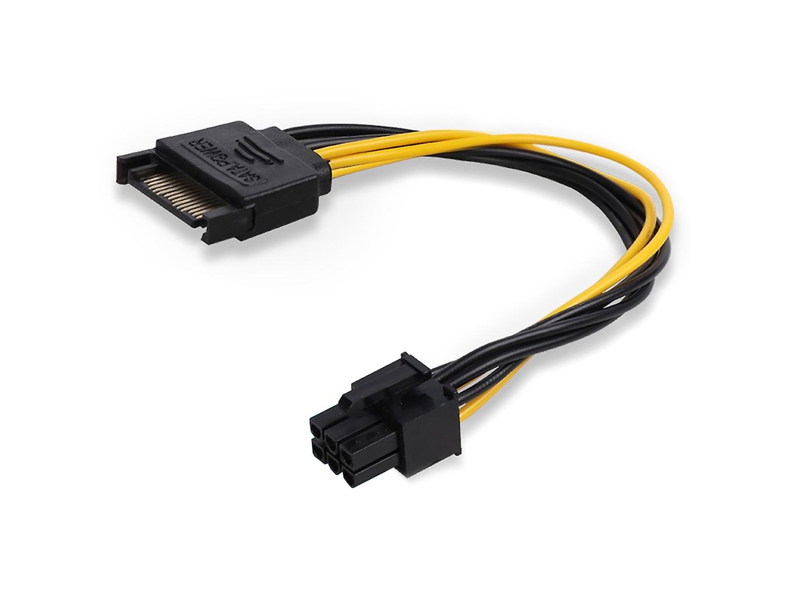 Sata 8 Polegadas 15 Pinos Para 6 Pinos Pci Para Adaptador De Cabo De Alimentação De Placa Expressa
