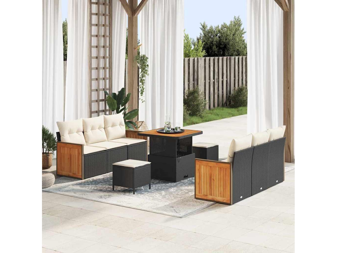 Vidaxl Conjunto De Sofá De Jardim 11 Unid. 8-número De Lugares