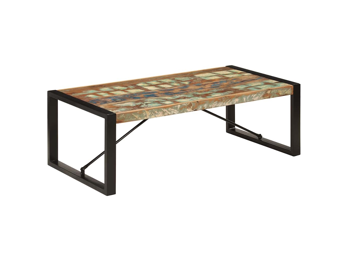 Vidaxl Mesa De Centro 120x60x40 Cm Madeira Recuperada Maciça