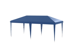 Barraca Retrátil 6x3m Com 3 Níveis E Bolsa Uv, Estrutura De Aço, Azul