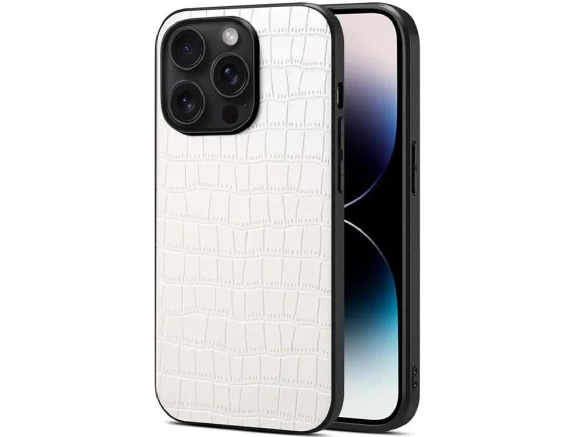 Capa Textura Crocodilo para iPhone 13 pro max VEANXIN Branco