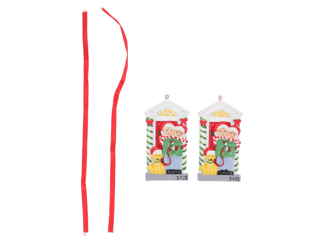 Laxiscreed Enfeites De Natal À Prova De Clima Pintados À Mão Para Jardim E Varanda, 2 Peças