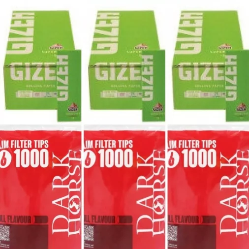 3x Filtros Gizeh Super Fine 5000 Slim (6x15mm)