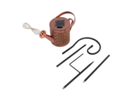 Lâmpada de Chaleira Solar À Prova de Água com Suporte para Decoração de Jardim e Pátio Externo | S/MARCA