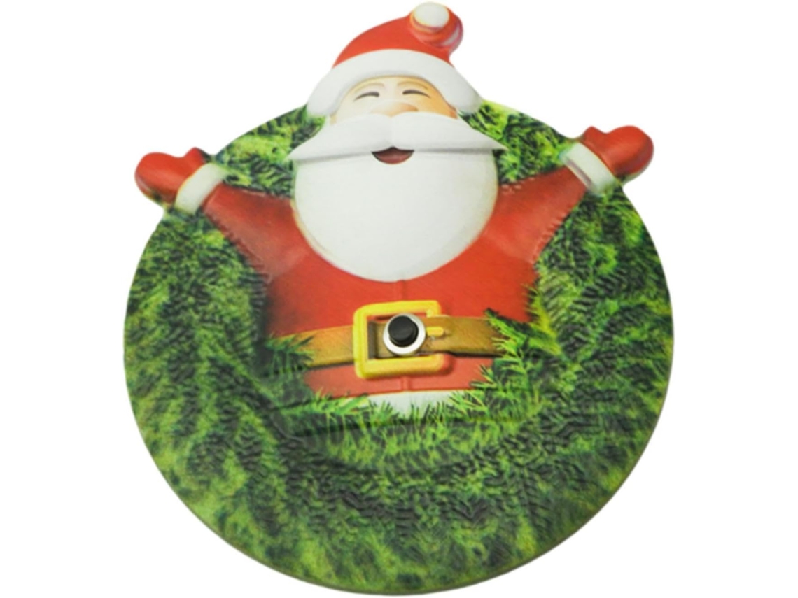 Campainha do Papai Noel Entrada Decorativa Natal Porta 18x 15,5cm