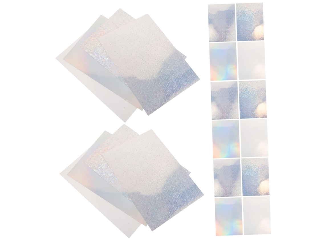 Aboofan - 20 folhas de vinil adesivo holográfico A4 para artesanato e scrapbooking, com revestimento protetor autoadesivo.