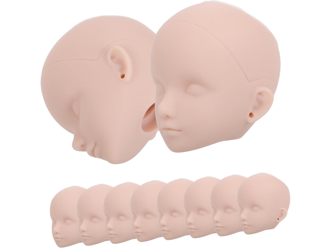 Conjunto 10 Boneca Diy De Cabeças De Para Maquiagem